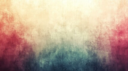 Abstract background texture with a blend of warm and cool tones, featuring a mottled effect and varying shades of red, yellow, blue and green. The