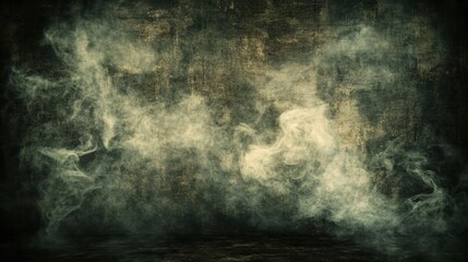 Fototapeta premium Ethereal Smoke and Mist on a Dark Grunge Background for Design