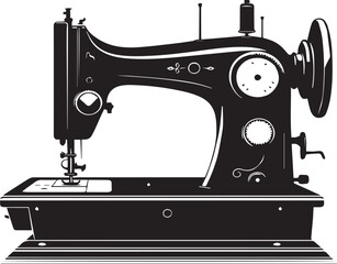 sewing machine silhouette vector
