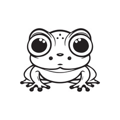 frog cartoon isolated on white