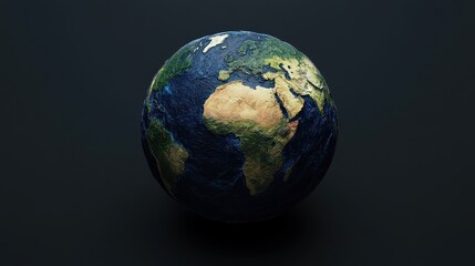 Fototapeta premium Digital globe, trade network highlighted, 3D illustration. 