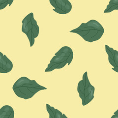 Seamless pattern with leaves. Endless texture for your design
