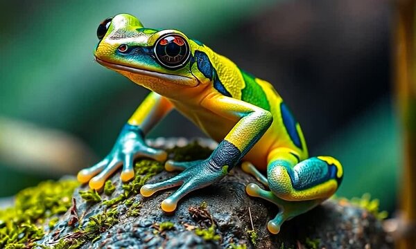frog on a tree