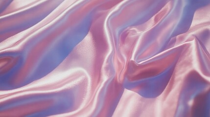 Obraz premium Soft pink silk fabric with elegant draping and subtle light reflections.