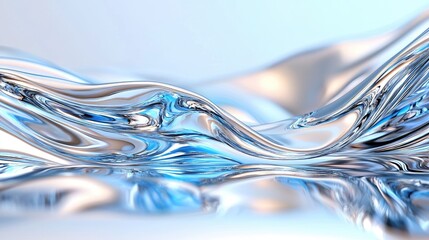 Abstract liquid metal waves, background, design, website, banner