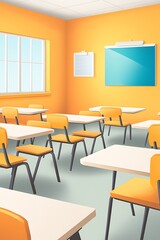 Bright and Modern Classroom Interior Design