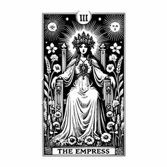 Fototapeta premium The Empress Tarot Card Interpretation