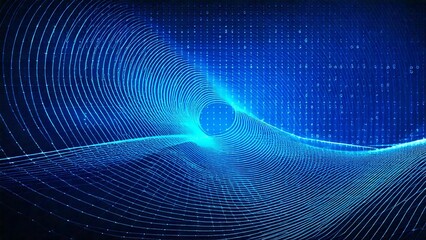 サイバー感のあるウェーブ デジタル波 近未来のイメージ 背景素材 テクスチャ AI生成素材	