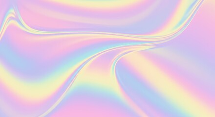 Obraz premium A close-up of an iridescent surface with a smooth texture