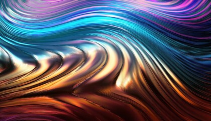 Vibrant Wavy Iridescent Grunge Texture Backdrop A Captivating Swirl of Color and Pattern, Perfect for Graphic Design or Web Development Projects