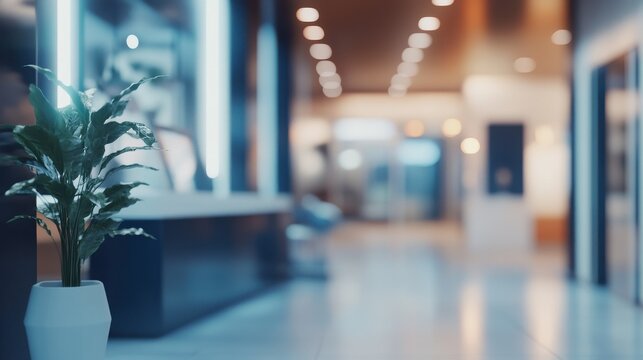 dentistry, medicine and stomatology concept - blurred modern dental clinic office interior bokeh