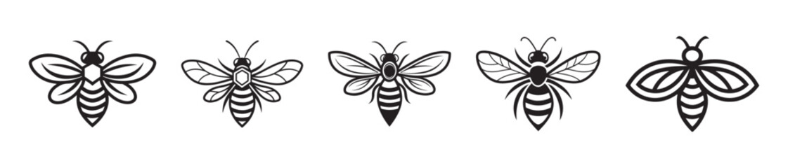 Honey bee icon vector