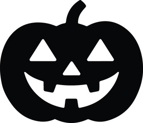 Halloween pumpkin icon on white background. Flat style. Vector illustration.