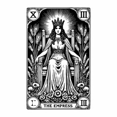 Fototapeta premium The Empress Tarot Card Overview