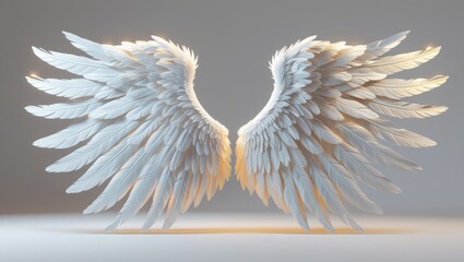 Fototapeta premium angel wings isolated on white background