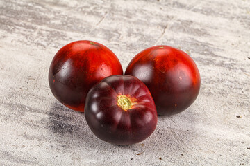 Black ripe juicy organic tomato