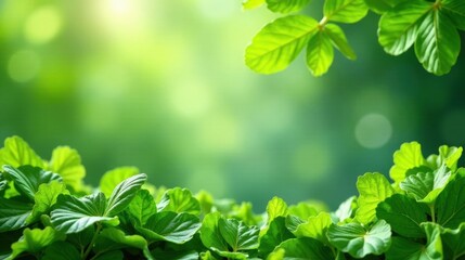 Lush Greenery, Vibrant Foliage, and a Peaceful Natural Background Perfect for Eco-Friendly Designs and Springtime Themes