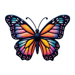 Colorful Butterfly Embroidered Patch