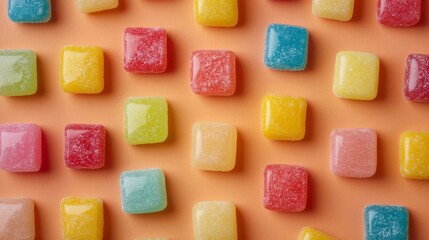 Various chewing candies and jelly candies