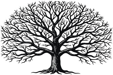 Obraz premium Tree silhouettes Vector illustration