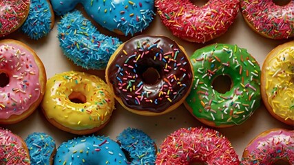 Colorful Sprinkled Donuts: A Delightful, Sweet Treat