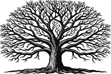 Obraz premium trees silhouette vector isolated on white background