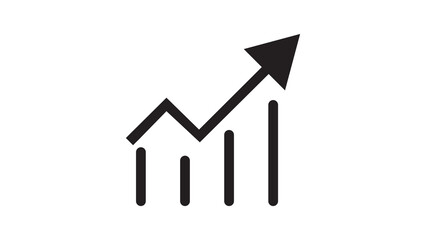 business graph with arrow