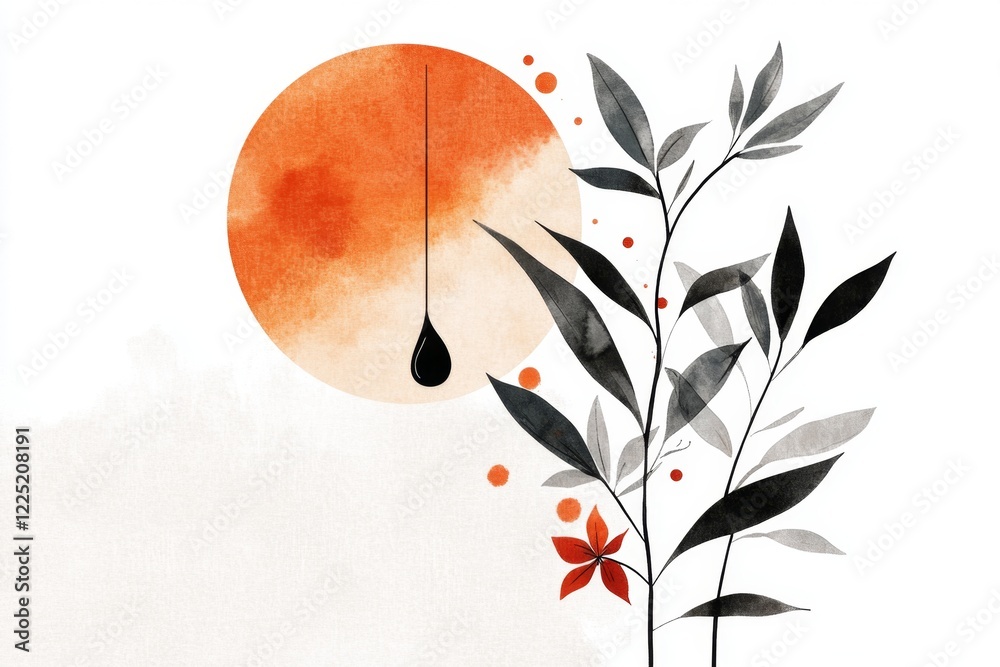 Poster A minimalist depiction of a single tear drop falling into an empty void, drawn in soft, muted tones with subtle ripples spreading outward
