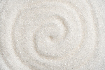 White loose sugar spinning. Sugar texture