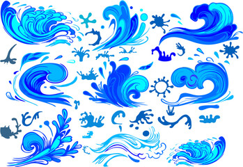Abstract vector illustration of water waves Clean and modern design with a calming natural aesthetic ideal for designs related to nature, fluid movement, or marine themes