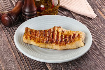 Tasty hot grilled pork loin