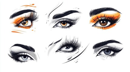 Fototapeta premium Captivating Close up of Dramatic Makeup and Eyeslook for Powerful Elegant Portrait