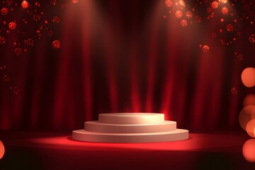 stage with red carpet