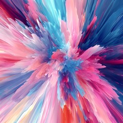 Vibrant Color Explosion Splash for Dynamic Poster or Digital Art Background Design