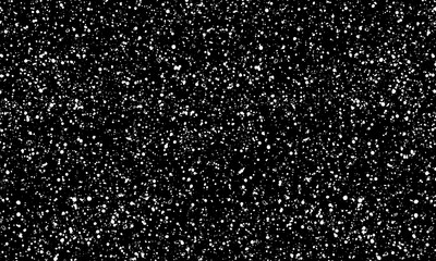 White Drops Dotted Texture on Black Hand Drawn Vector Background. Abstract Hand Drawn Texture for Trendy Modern Design