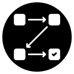 project management glyph icon