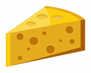 hard cheese isolated on white background.