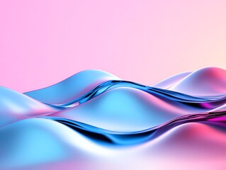 Obraz premium Calm water surface, minimalistic wave textures, 3D illustration