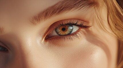 Obraz premium Captivating Gaze A Close up of a Mesmerizing Female Eye