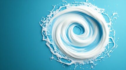 Fototapeta premium Ocean vortex, swirling waves creating a whirlpool, 3D illustration