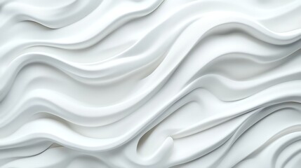 Ocean waves, foam patterns forming intricate designs, 3D illustration