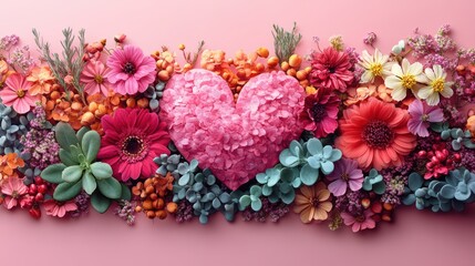 Obraz premium heart of flowers