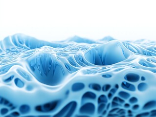 Obraz premium Ocean wave closeup, detailed foam and texture, 3D illustration