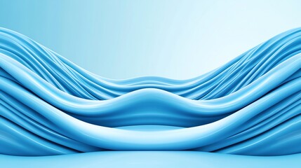 Obraz premium Ocean wave symmetry, mirrored patterns of motion, 3D illustration