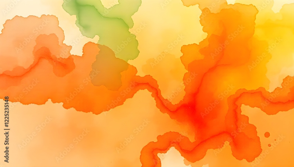 Leinwandbilder a background vibrant watercolor texture where warm and cool tones blend and collide, creating a dyna