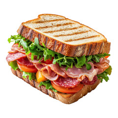 Close-up of a tasty grilled sandwich bright kitchen food photography and delicious creation