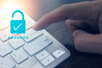 authentication digital key and privacy management policy for cyber security , security awareness concept