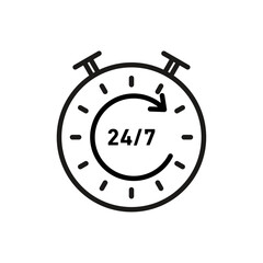 Anytime icon Flat vector set outline