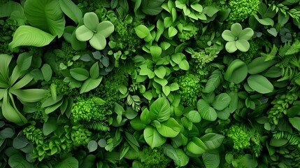 Obraz premium Vertical jungle, layers of plants climbing structures, 3D illustration