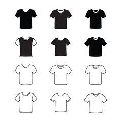 Naklejka premium t-shirt Icons Set